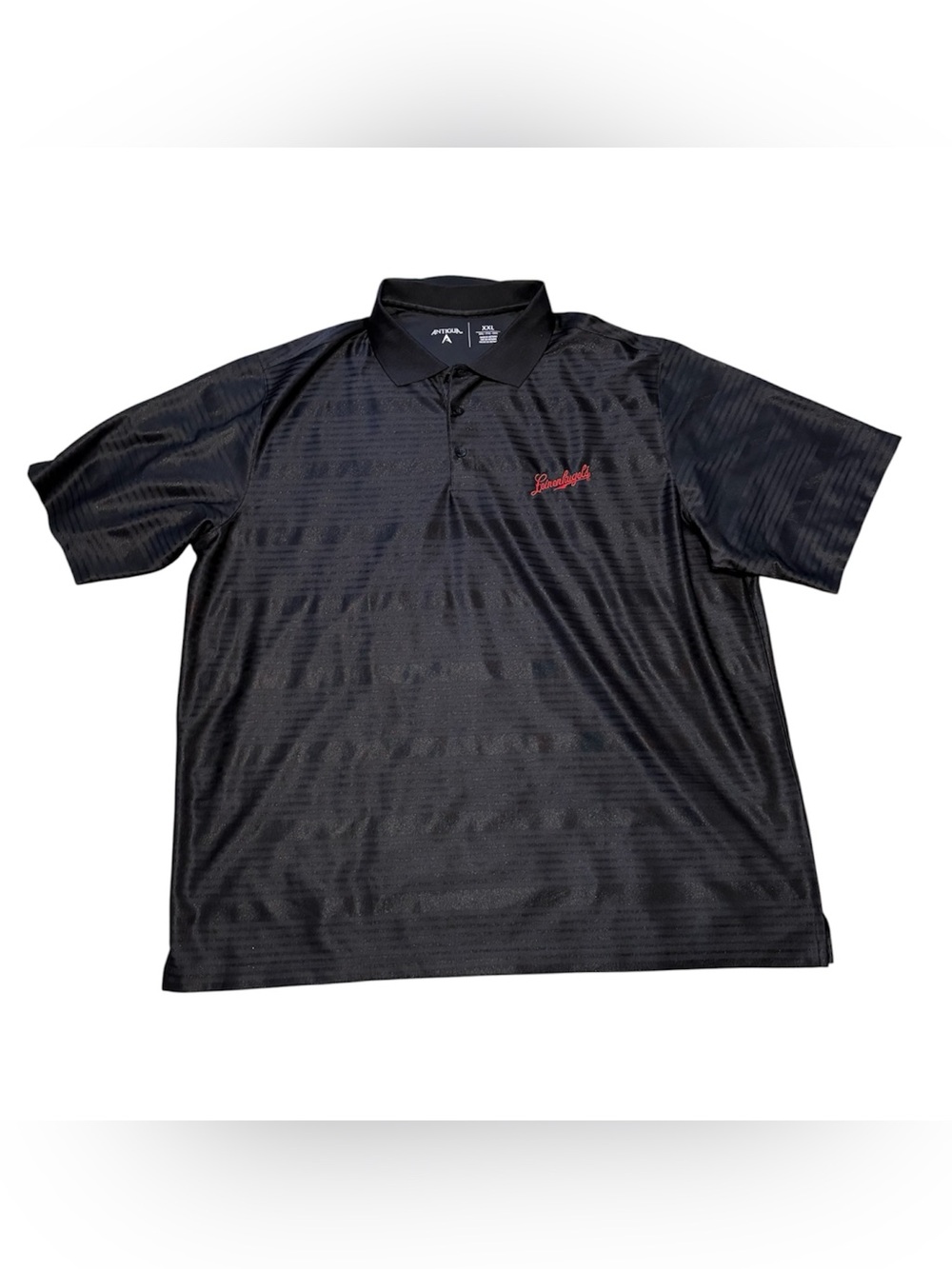 Antigua Leinenkugel’s black golf polo XXL